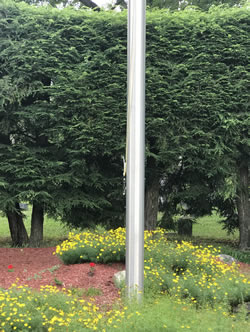 Flag pole on Gamewell family plot